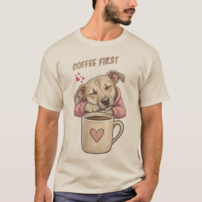 Cute dog sleeping peacefully  T-Shirt (Front)