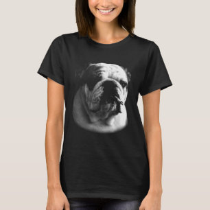 Cute Dog Smoking Cigarette Funny Bulldog T-Shirt