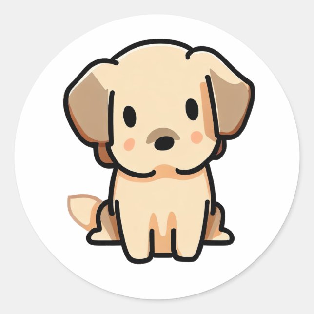Cute Dog Sticker (Front)