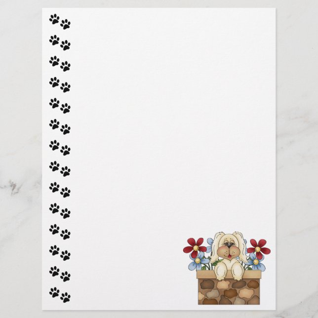 Cute Dog Stone Wall Letterhead (Front)