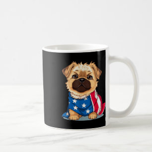 Cute Dog Summer Flag Us Memorial Day  Coffee Mug