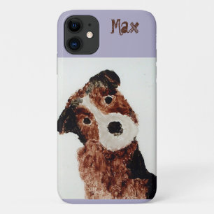 Cute Dog Terrier Custom Name iPhone 11 Case