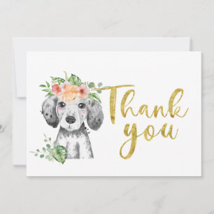 cute dog Thank You Card