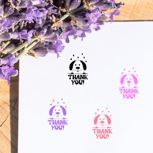 Cute Dog Thank You, Small Business  Rubber Stamp (Creator Uploaded)