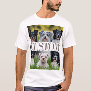 Cute Dog-Themed Custom Men's T-Shirt