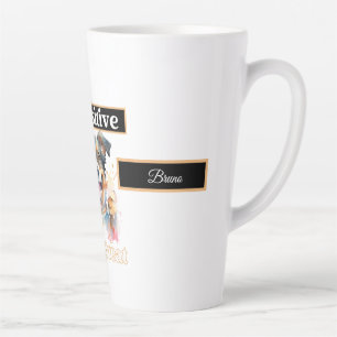Cute Dog Thumbs Up I'm Positive You're Great Latte Mug