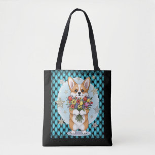 cute dog tote bag