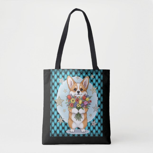 cute dog tote bag (Front)