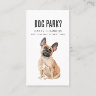 Cute Dog Walker French Bulldog Pet Care Business Card