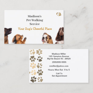 Cute Dog Walker/ Pet Sitter  Business Card