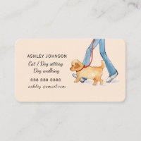 Cute Dog walker/ Pet sitter Business card