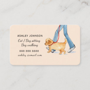 Cute Dog walker/ Pet sitter Business card