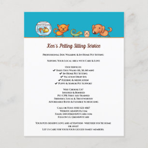 Cute Dog Walking Animal Care Pet Service  Flyer