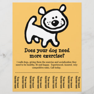 CUTE! Dog Walking promotion tear-sheet flyer_Y Flyer
