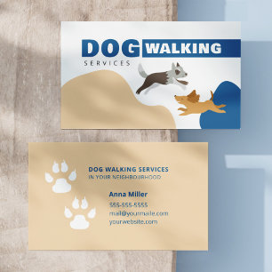 Cute Dog Walking / Walker Services Business Card