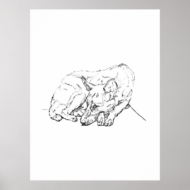 Cute Dog Wall Art, German Shepherd Art Print (Front)