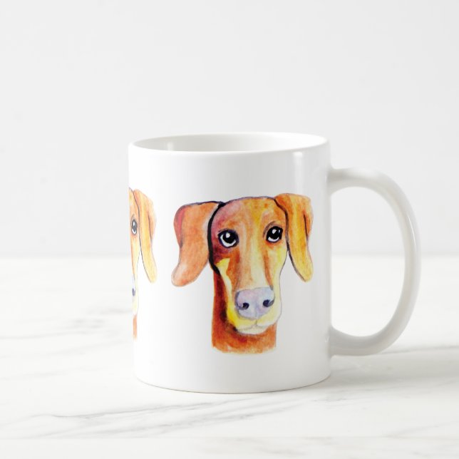 Cute dog watercolor portrait coffee mug (Right)