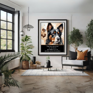 Cute Dog Watercolor Poster 