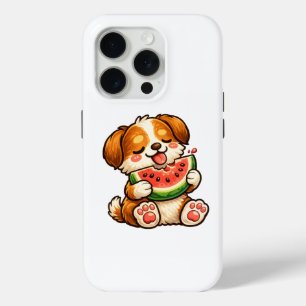 Cute Dog Watermelon iPhone 15 Pro Case
