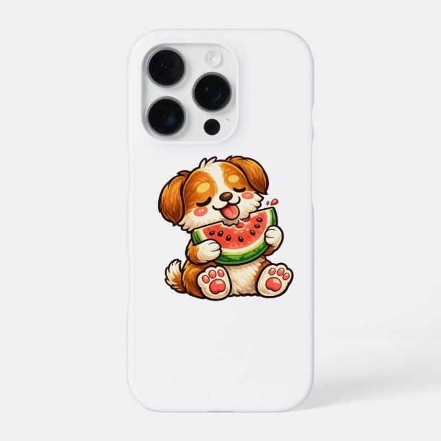Cute Dog Watermelon iPhone Case (Back)