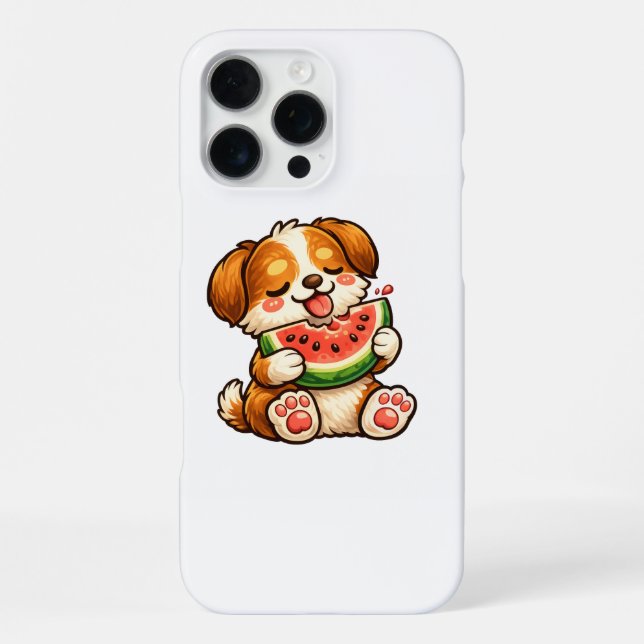 Cute Dog Watermelon iPhone Case (Back)