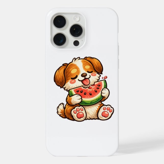 Cute Dog Watermelon iPhone Case (Back)