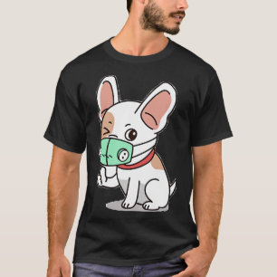 Cute Dog Wearing Respirator Mask Face Mask T-Shirt