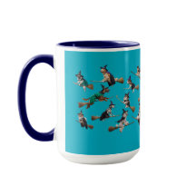 Cute Dog Witch Halloween Mug