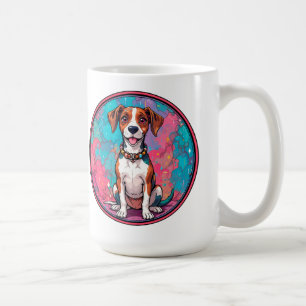 Cute Dog With a Colourful Collar Coffee Mug