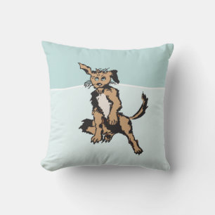 Cute Dog With Blue Puppy Eyes Cushion