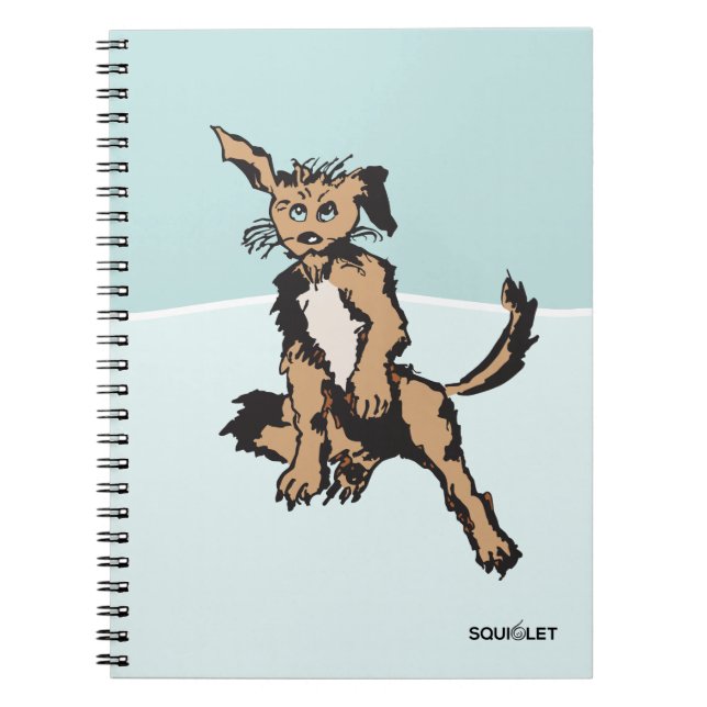 Cute Dog With Blue Puppy Eyes Notebook (Front)