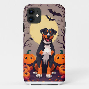 Cute Dog With Halloween Decorations iPhone 11 Case