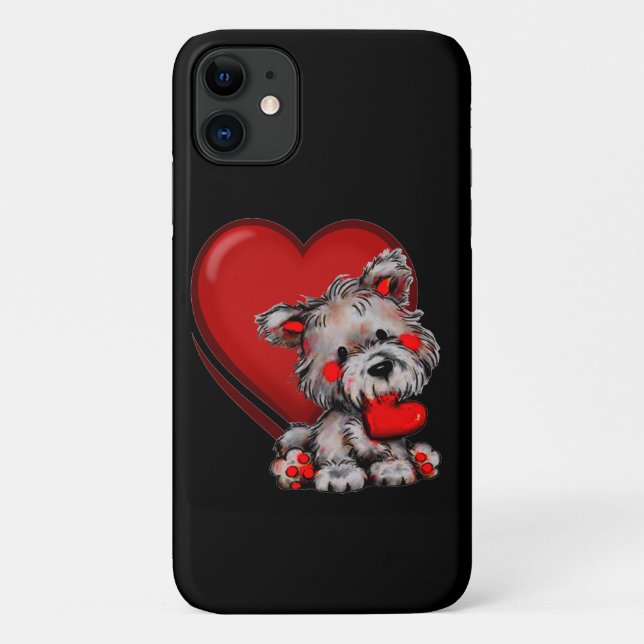 cute dog with heart cell phone case/cover Case-Mat Case-Mate iPhone Case (Back)