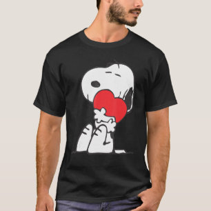 Cute Dog with Hearts Dog Motif Red Heart Dogs T-Shirt