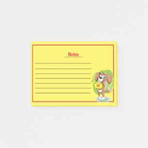Cute Dog with Lines Post-it Notes