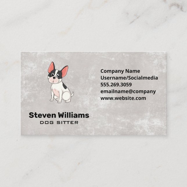 Cute Doggie | Animal Sitter Business Card (Front)
