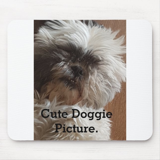 Cute Doggie Picture Mouse Mat (Front)