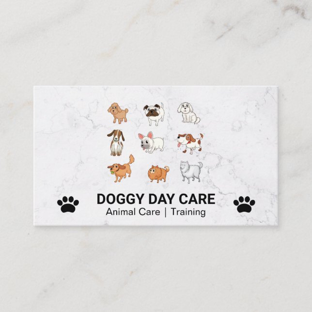 Cute Doggies | Assorted Breeds Business Card (Front)
