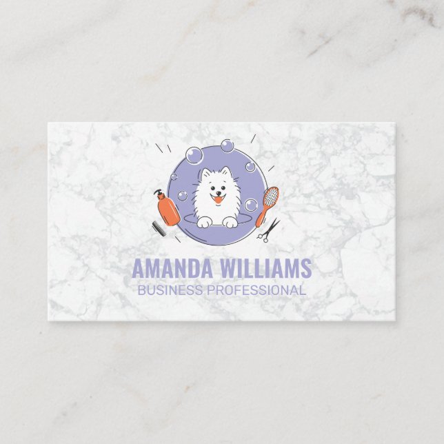 Cute Doggy | Grooming Tools Business Card (Front)