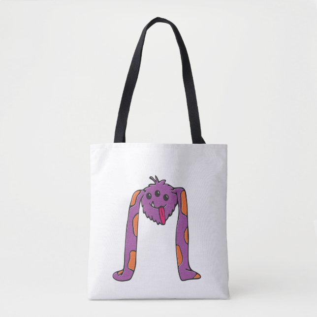 Cute doggy monster tote bag (Front)