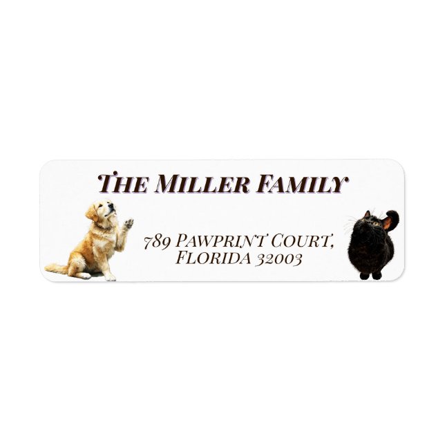 Cute dogs and cats look up Personalized (Front)