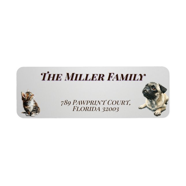 Cute dogs and cats look up Personalized (Front)