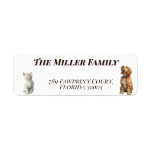 Cute dogs and cats look up Personalized