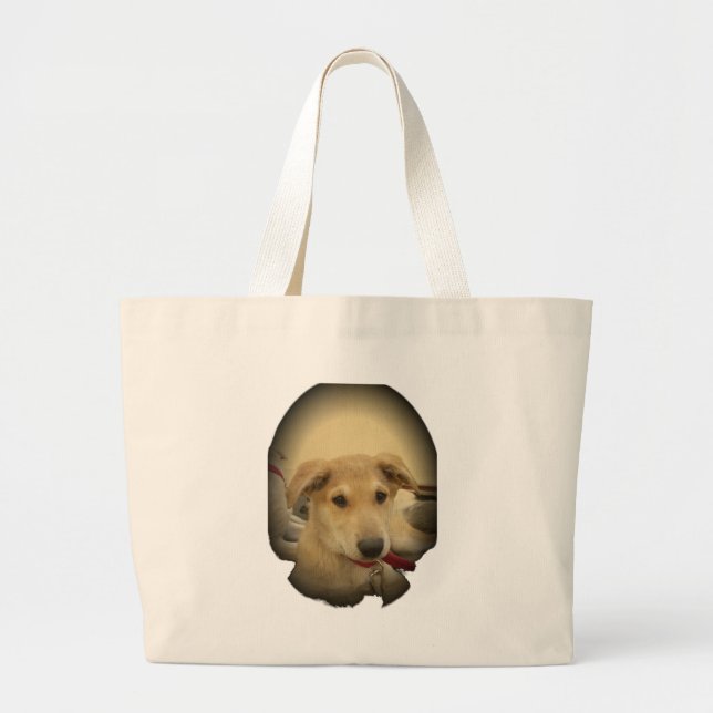 Cute Dogs and Puppies Mans second Best Friend.png Large Tote Bag (Front)