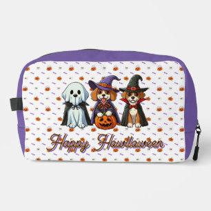 Cute Dogs as ghost, witch, & vampire Dopp Kit