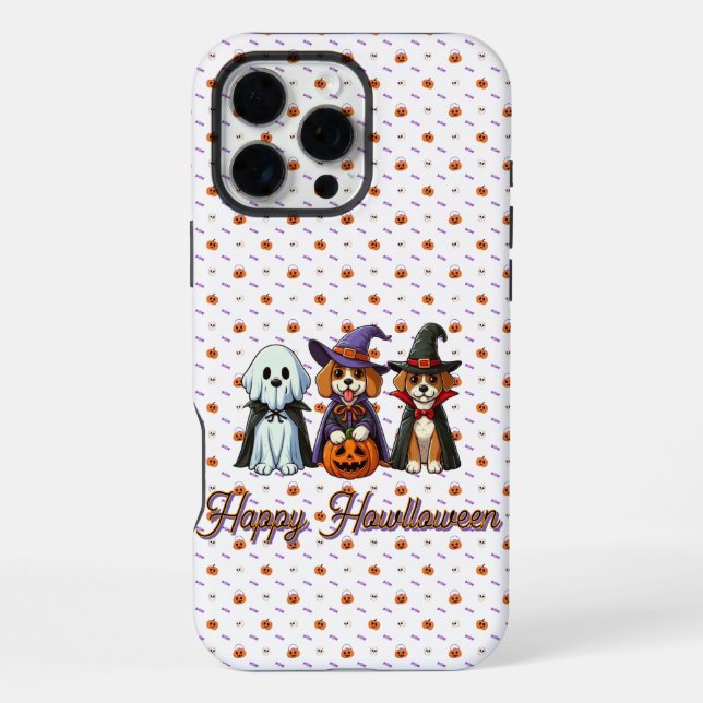 Cute Dogs as ghost, witch, & vampire  iPhone Case (Back)