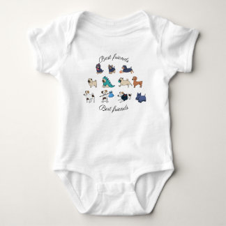 Cute dogs baby bodysuit