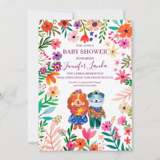 Cute Dogs Baby Shower Invitation