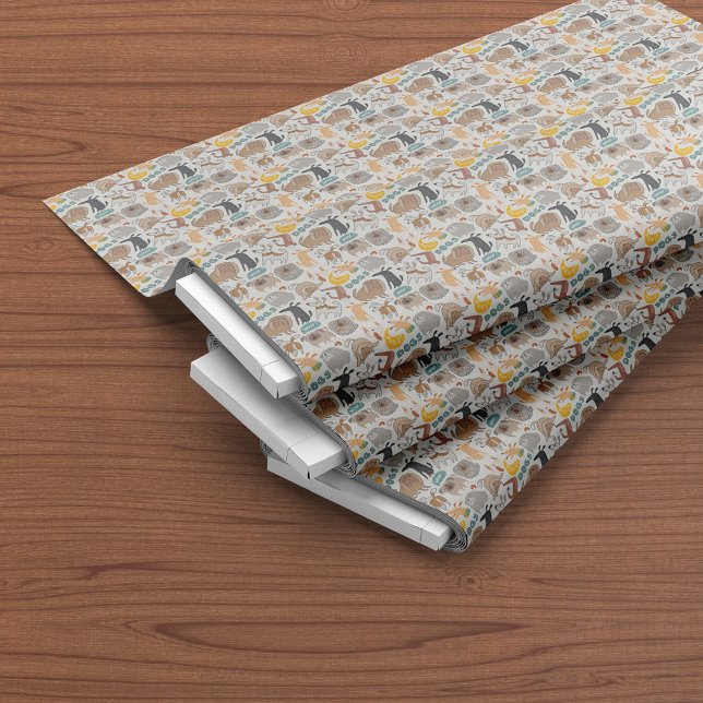 Cute Dogs Cartoon Seamless Pattern Fabric (Creator Uploaded)