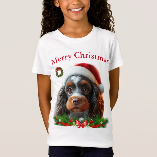 Cute dogs Christmas T-shirts (Front)